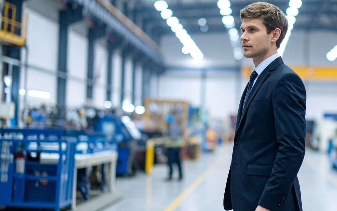 Manufacturing executive in manufacturing plant
