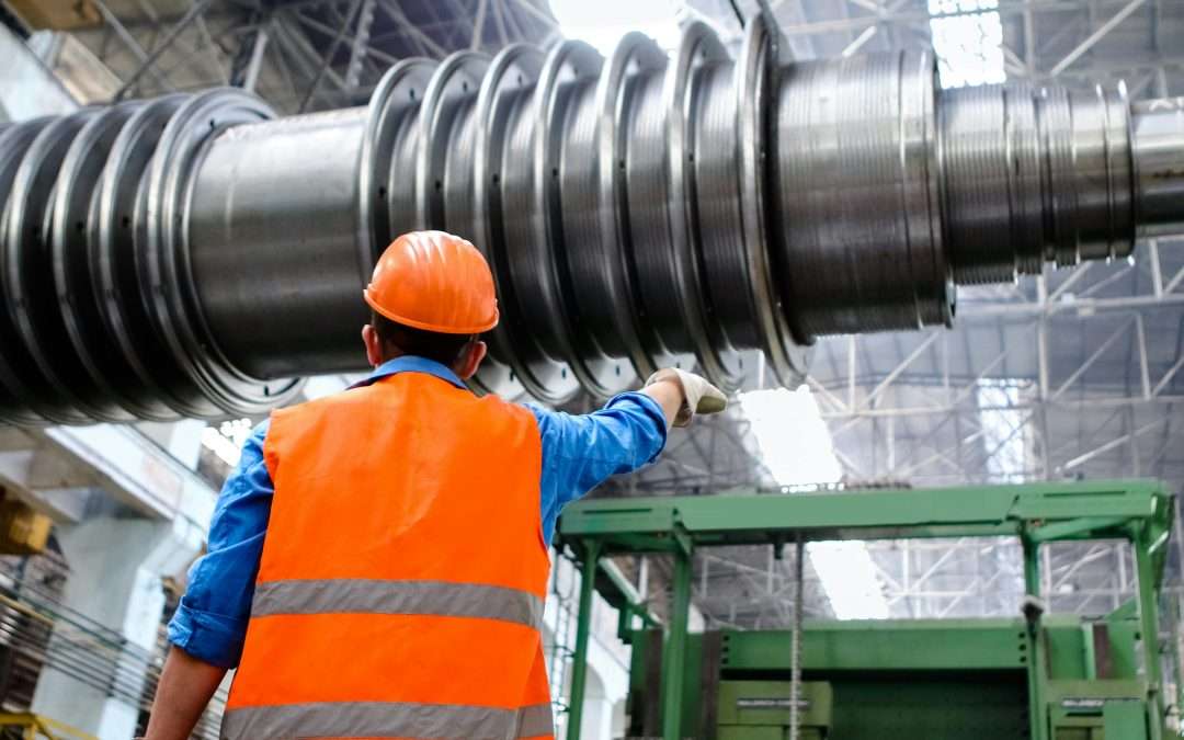 Manufacturing employee working a machine