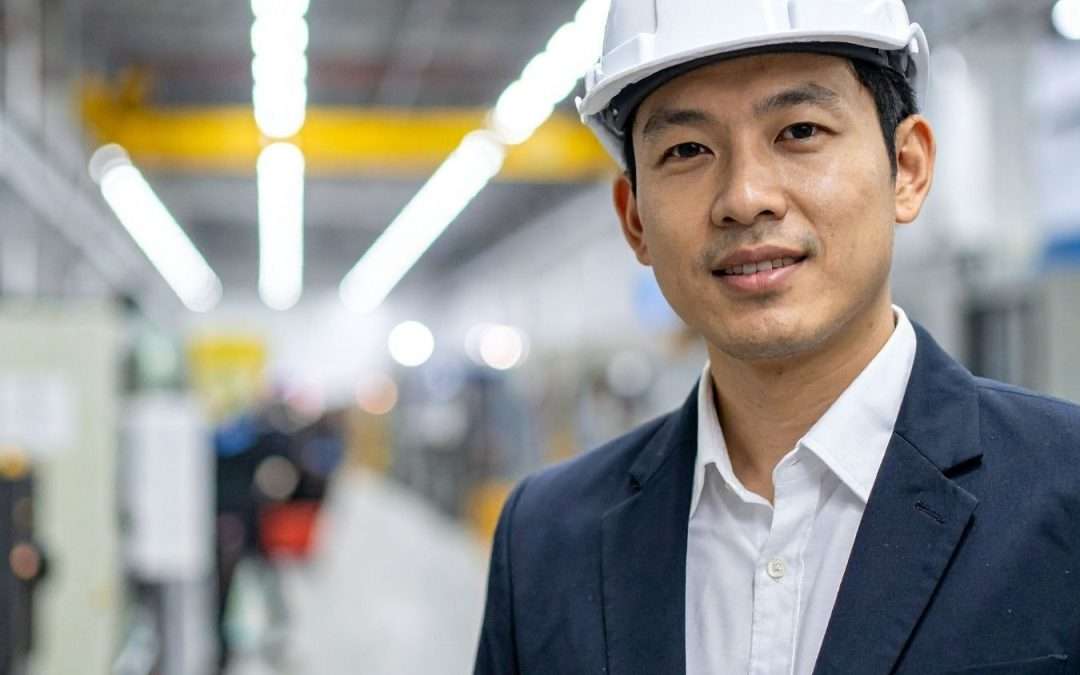 Manufacturing executive on plant floor