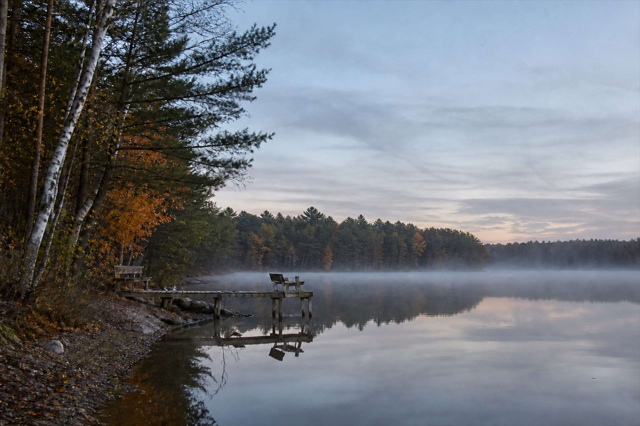 Calm central Wisconsin lake near Silvertree in Stevens Point